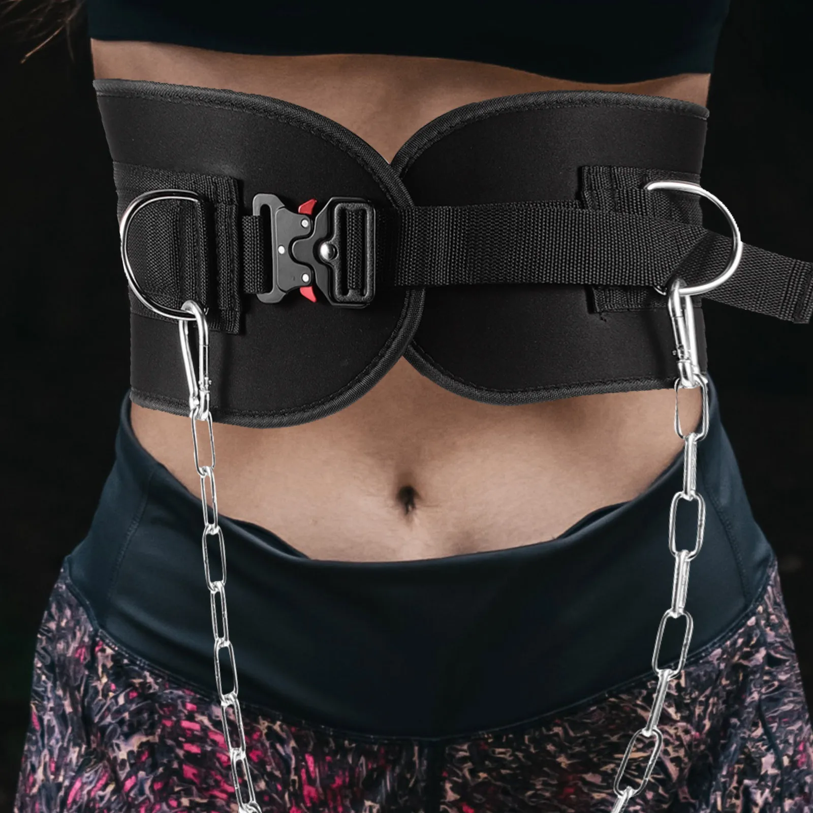 

Weightlifting Waist Belt Chain Support Muscles Resistance for Weight Training Pull-Up Fitness Sports Belt Belts for Exercises