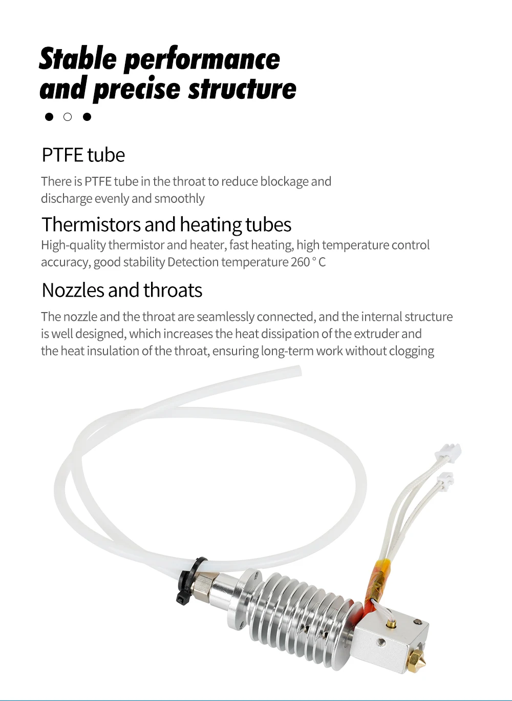 3D Drucker Hotend Für Anycubic Vyper Chiron 24V 40W Heizung Mit Hotend Kühlkörper 3D Druck Teile J kopf Extruder 0,4mm Düse – Detail 4