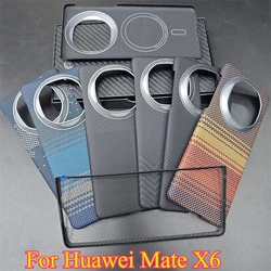 Carbon Fiber Magnetic Case for HUAWEI Mate X6 MagSafe Case Aramid Fiber Shockproof Protective Cover for HUAWEI Mate X6 Covers