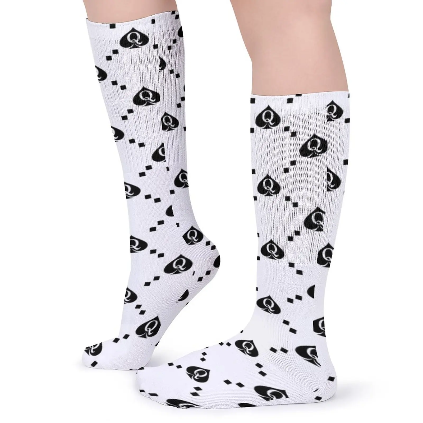 Spade Prints Womens Socks Crew Socks Colorful Boot Socks for Women Multicolor