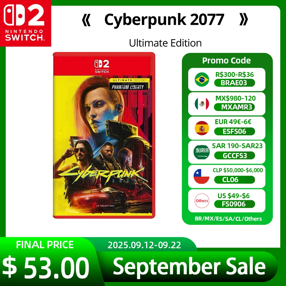 عروض ألعاب Nintendo Switch 2 - Cyberpunk 2077 Ultimate Edition - ألعاب Adventure Action وRPG Genre Game Card Switch 2 Edition