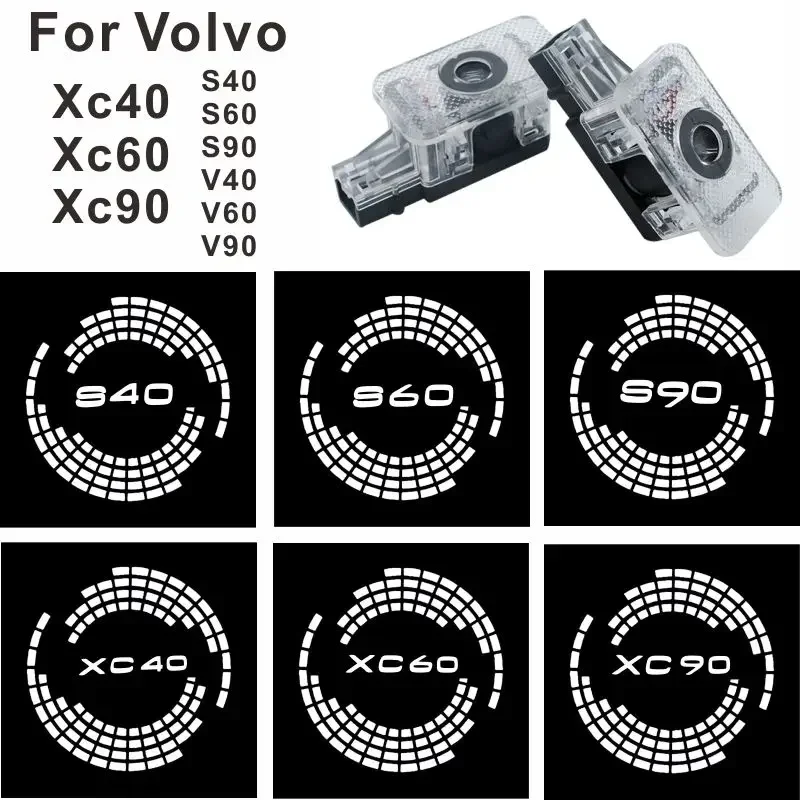 

2pcs car LED welcome projection lamp is suitable for Volvo XC40 XC60 CX90 S40 S90 V40 V60 V90 2012-2022 atmosphere accessories.