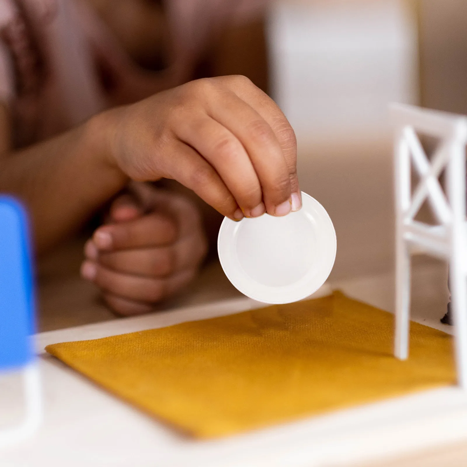 

Nordic Style Kitchen Accessories Mini Plate Pretend Play Mini House Plate Decorations Dollhouse Kitchen Miniatures Miniature