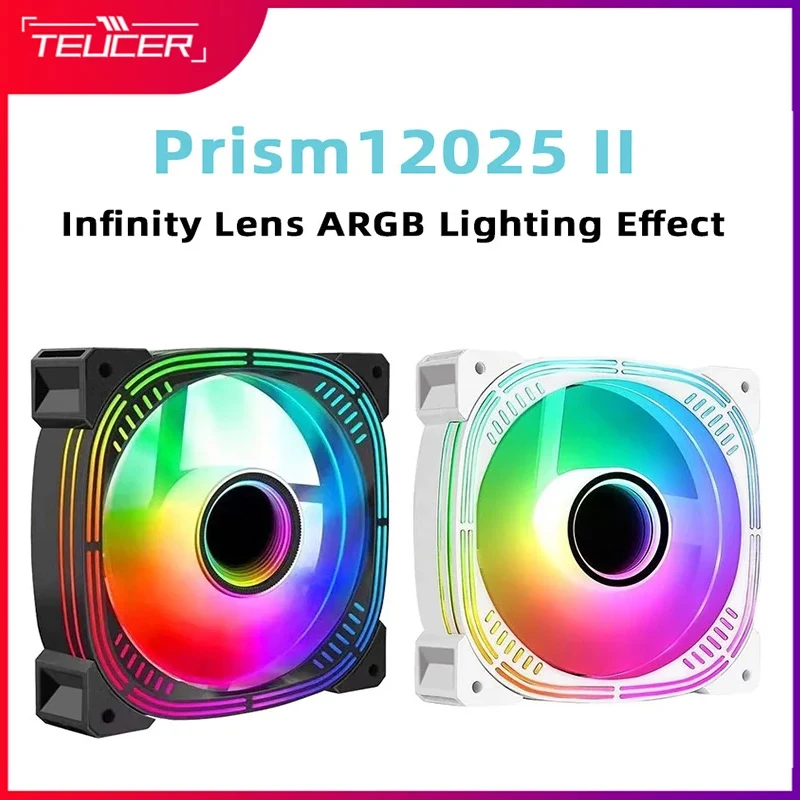 legal prism12025 ii ventilador de refrigeracao do computador efeito de luz espelho ciclico ventilador do case do pc 120 mm 5v 3pin argb cooler 01