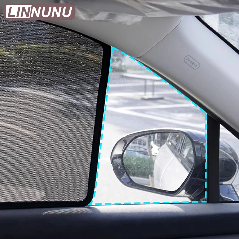 LINNUNU نافذة السيارة ظلة الستار المغناطيسي ل Leapmotor C10 السيارات الجانب نافذة ظلة الستار الخارجي تقليم الشمس الظل