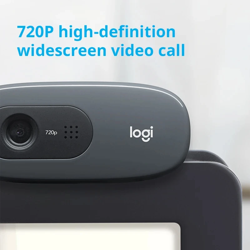 Logitech C270 HD Camera USB Laptop Desktop Camera Video Conference Online Course Camera with Noise Reduction Microphone Plug and