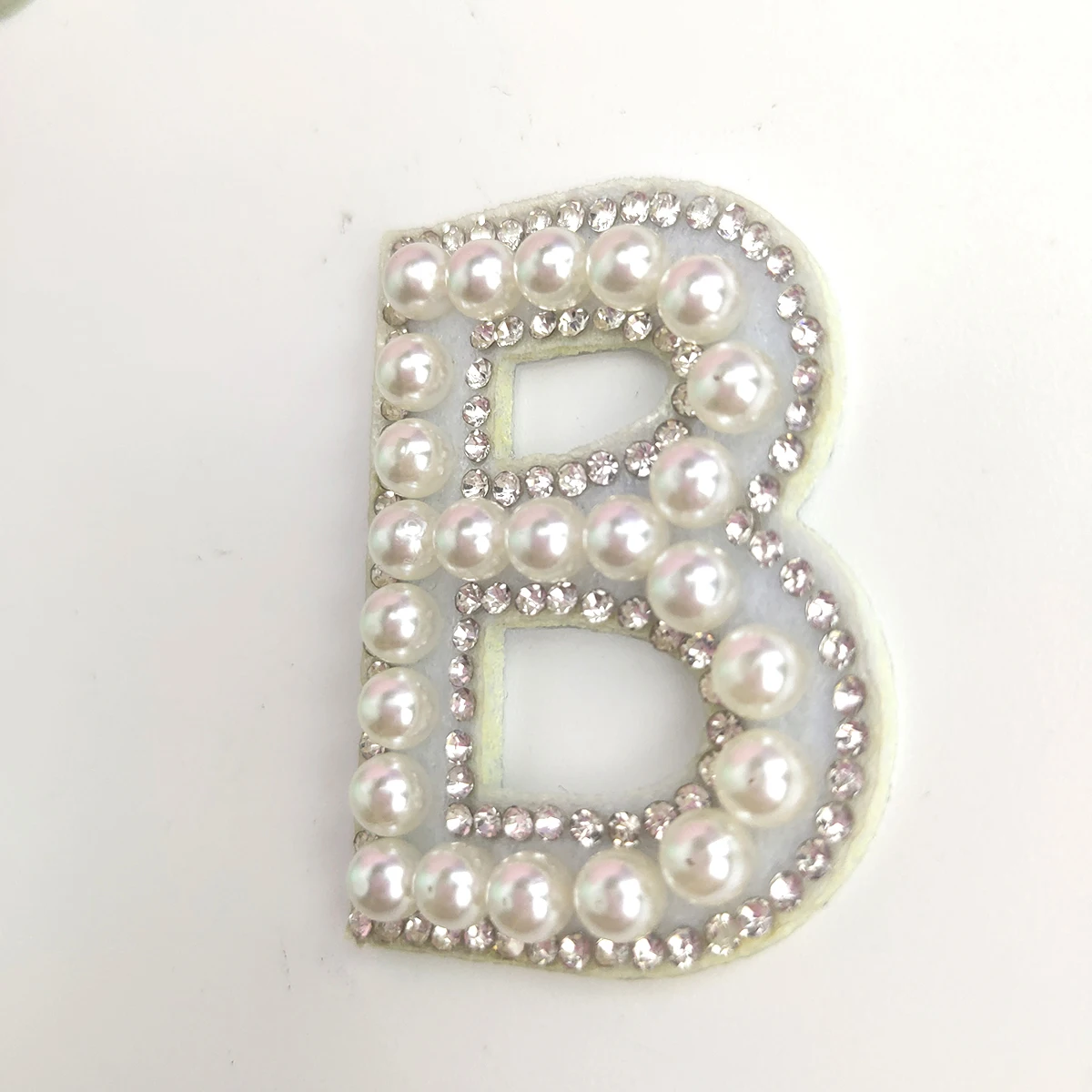 Parche de A-Z de bolsillo, insignia, calcomanía, 26 letras en inglés, personalizado, nombre, pegatina, perlas de diamantes de plata