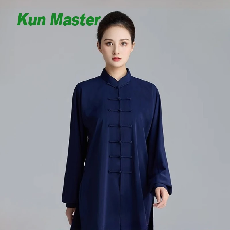 

Костюм для тай-чи и кунг-фу для мужчин и женщин, одежда для китайских боевых искусств, с блестящим блеском, струящаяся ткань, свободный крой, для выступлений