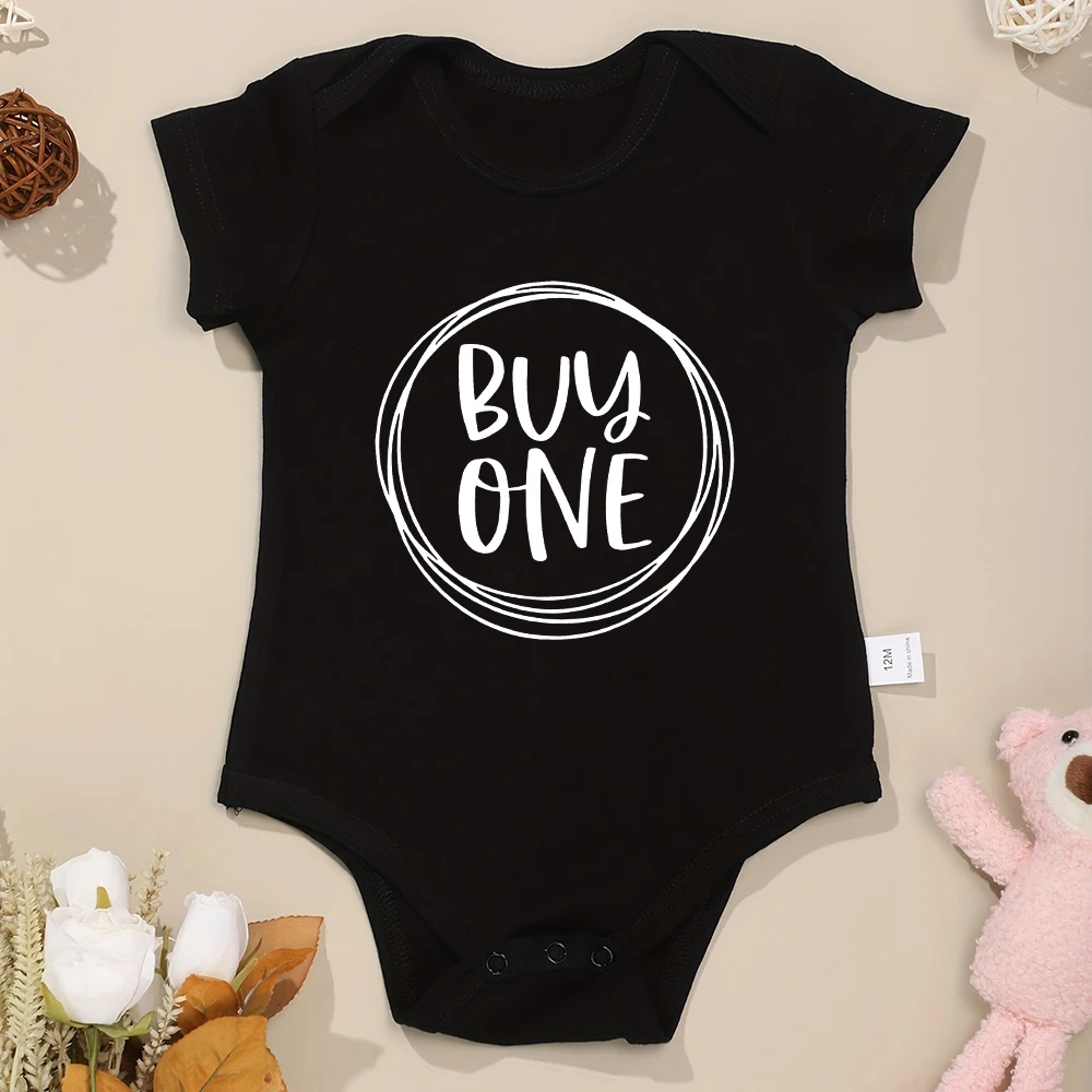 Newborn Buy One Get One Free Funny Twin Baby Boys Bodysuits Creative Trend Toddler Girl Outfits Europe Hot Sale Infant Clothes