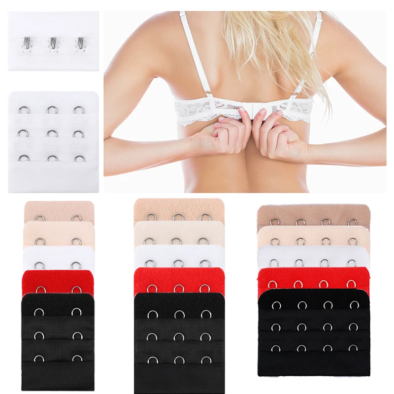 1pc Women Bra Strap Extenders Underwear Adjustable Belt Buckle Elastic Bra Extension Strap 2/3/4Hooks Clip Expander Intimates