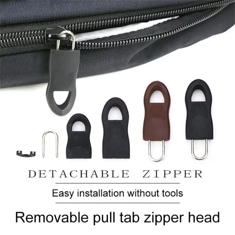 Detachable Zip Zipper Puller Universal Zipper Pull Replacement Kit Zip Teeth New Design Zippers Sewing Fixer