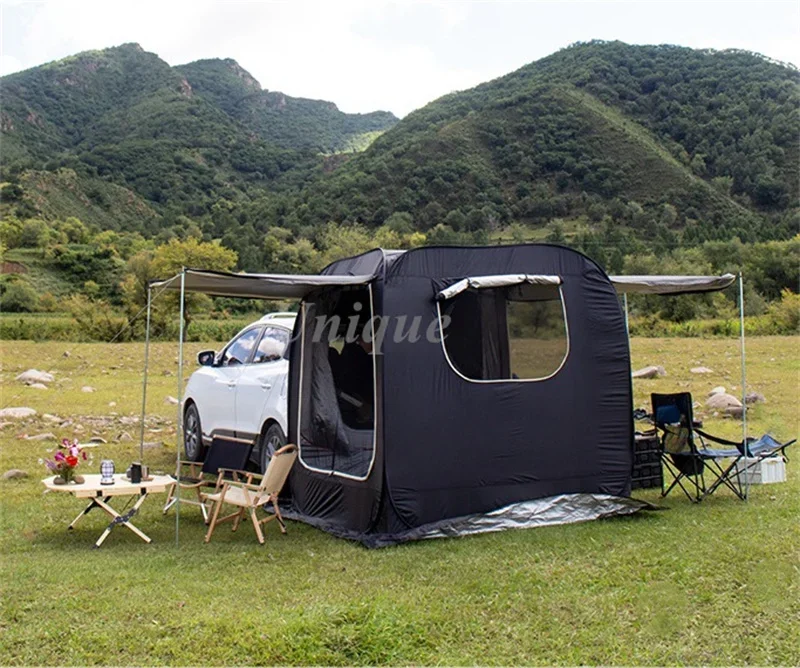 Universal SUV Shade Awning for Family Camping, Self-Driving Travel, Portable Outdoor Car Rear Tent, Rooftop, Trunk Tent