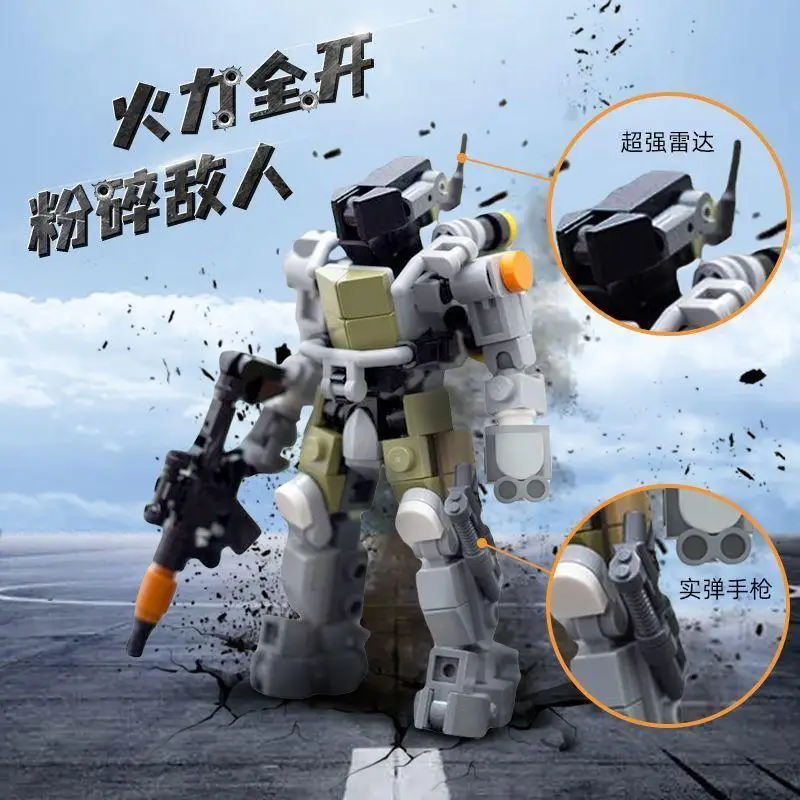 

DIY Mechanical Exoskeleton Building Block Toy for Boys, MOC-94380 Mecha Desert Theme, Safe & Odorless, for Collectors & Kids