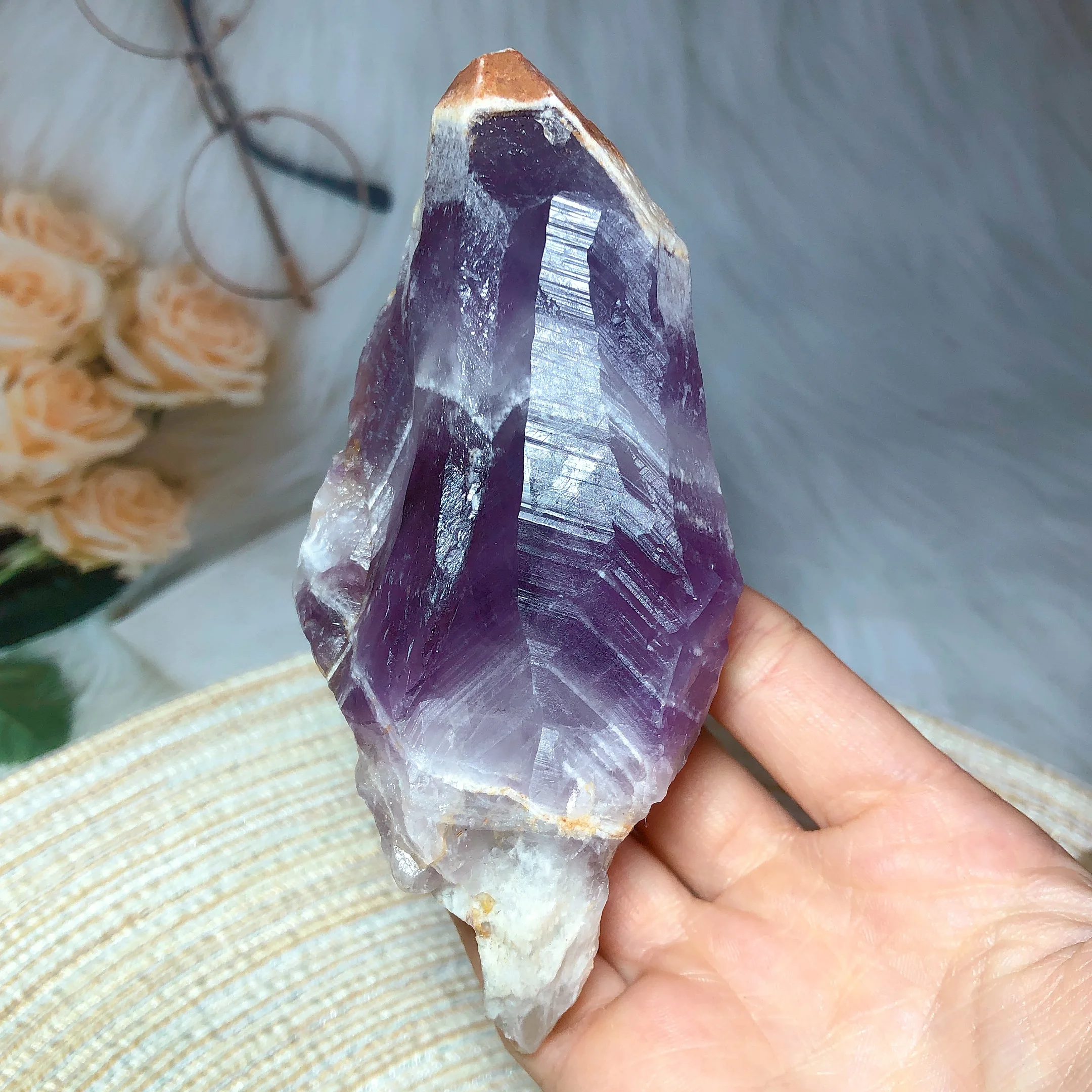 Natural Crystals Amethyst Sliver Raw Stone High Quality Wholesale Specimen Gemstones Mineral Home Decoration