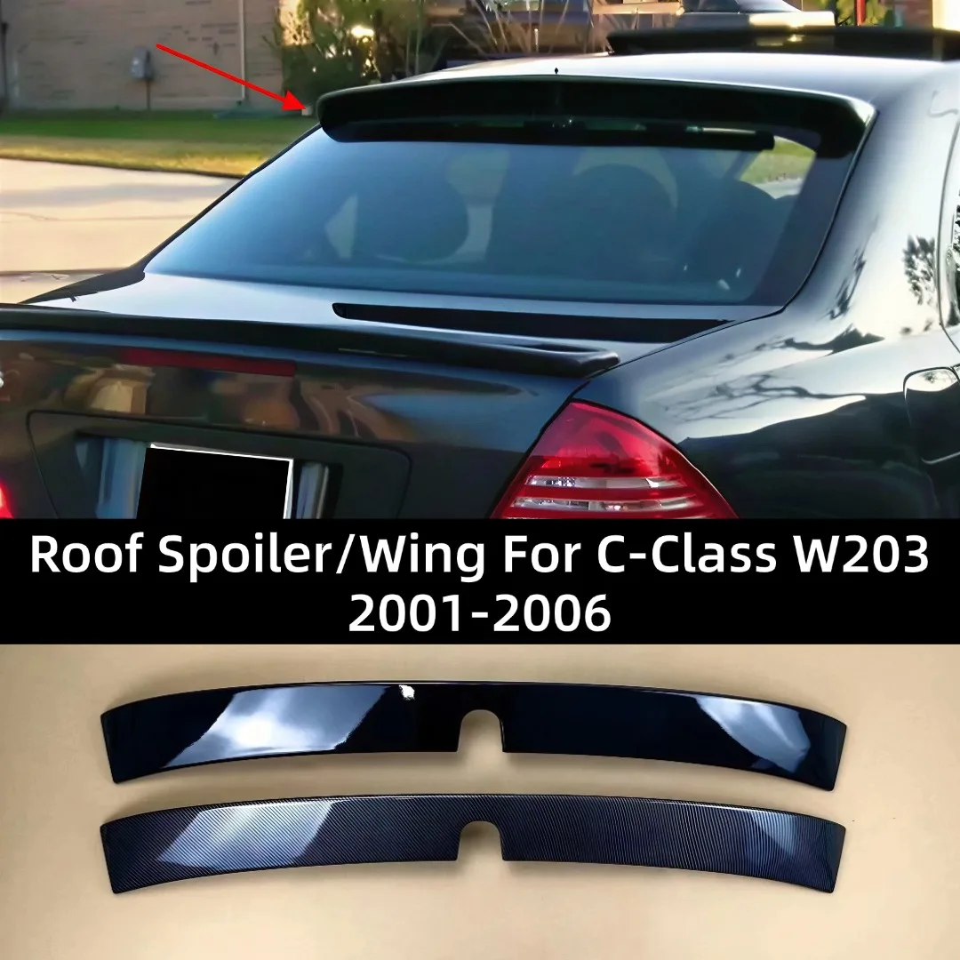 Rennsport-Heckspoiler Flügel Luftleitblech für Mercedes Benz C-Klasse W203 C180 200 260 320 C55 2001-2006 Tuning Kofferraumlippe Zierleiste