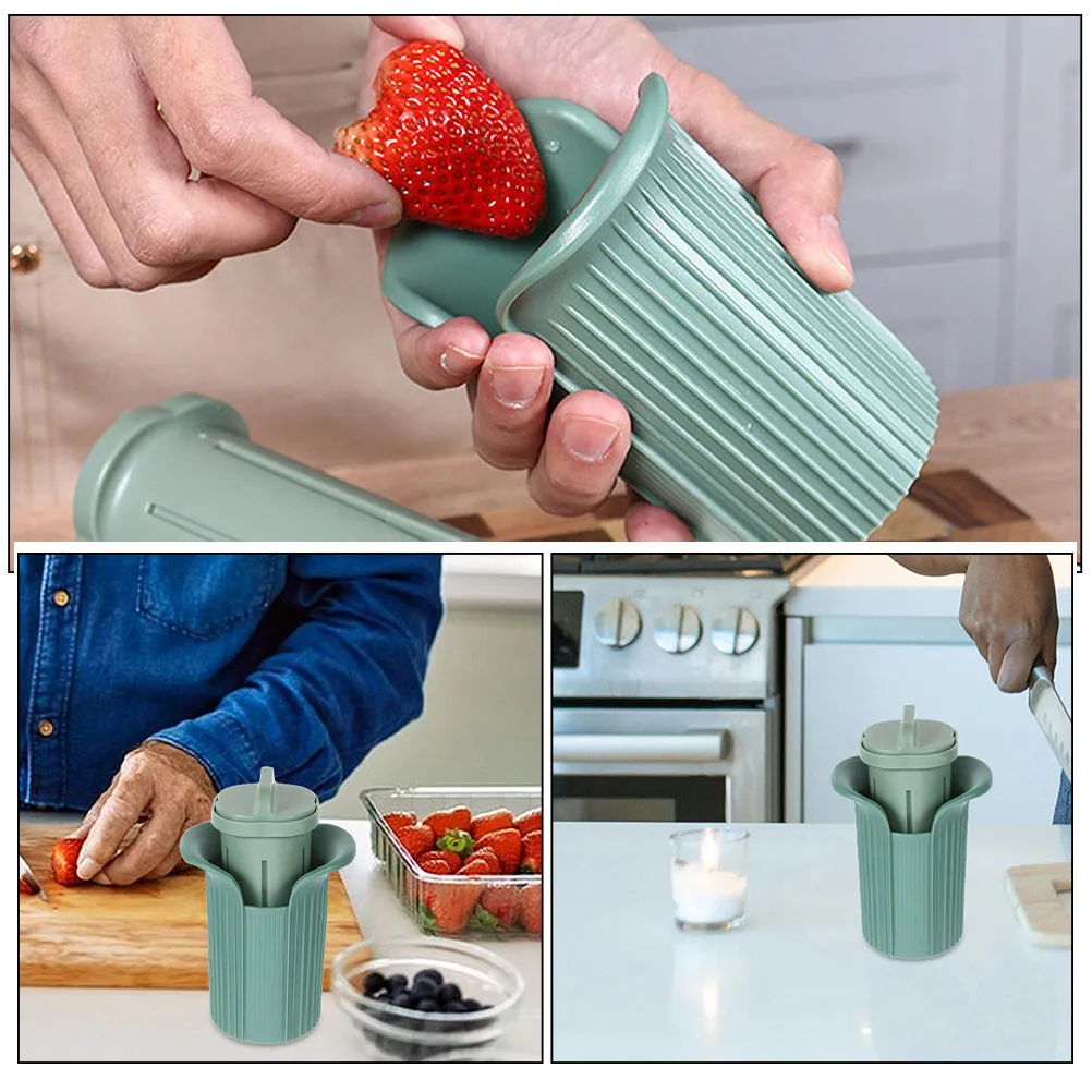 Handheld Vegetable Stripe Cutter Versatile Hand Press Fruit Slicer Tomato Strawberry Grape Cherry Tomato Kitchen Gadget - view 3