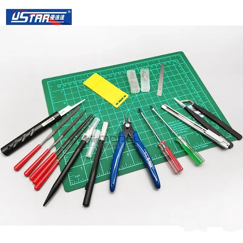 Ustar UA-90076 18pcs/lot Novice Model Special Tool Set Assembly Model Building Tools For Model Hobby Making DIY