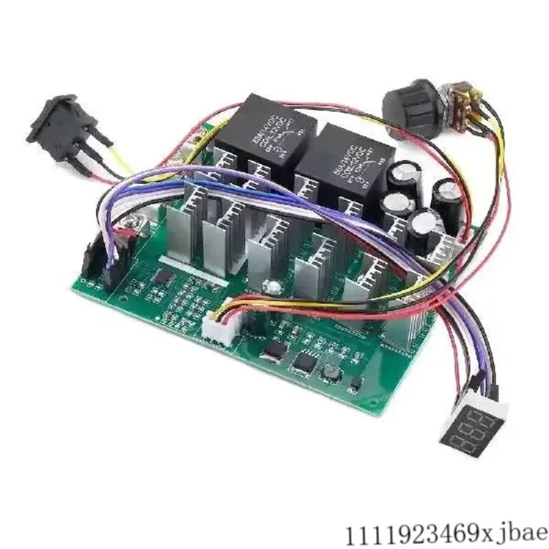 DC10-55V 60A Motor Speed Controller Bidirectional Forward and Reverse Digital Display Motor Speed Control Module with Switch