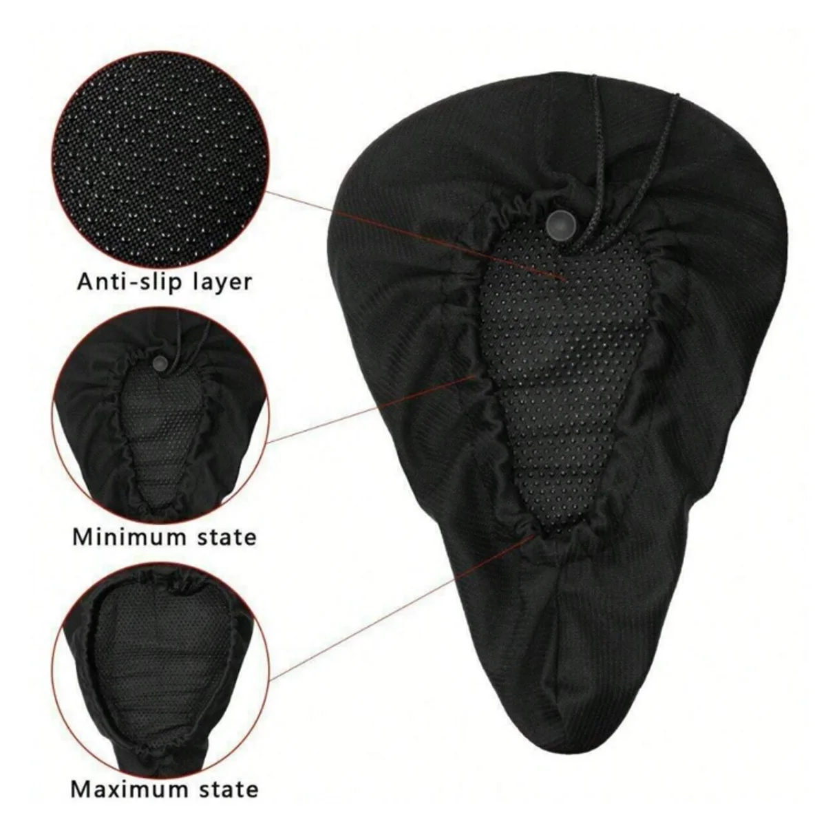 Fahrradsitzbezug, mit Gel gepolstertes Fahrradsitzkissen für Männer und Frauen, bequemer und extra weicher Sitzbezug, passend für Mountainbikes und Rennräder