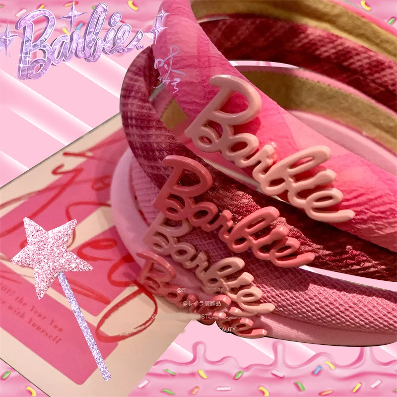 

Barbie Headband Kawaii Cartoon Hairband Sweet Hair Sponge Decoration Lolita Y2K Style Cute Stylish Girls Kids Gift Lovely