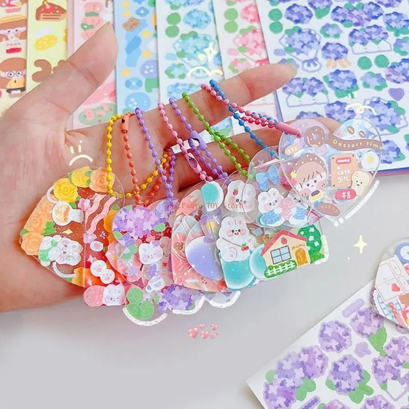 96GCステッカーバケツ空白のキーリング学用品供給クリエイティブクラフトプロジェクトキット