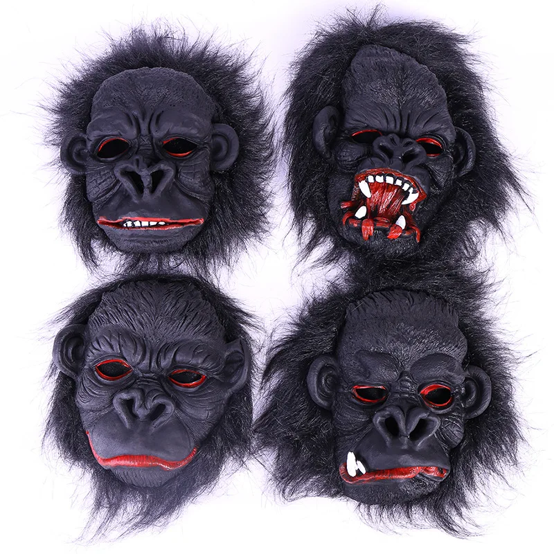 

2024 Halloween Gorilla Monkey Mask Makeup Ball Party Performance Props Diamond Animal Headset Mask