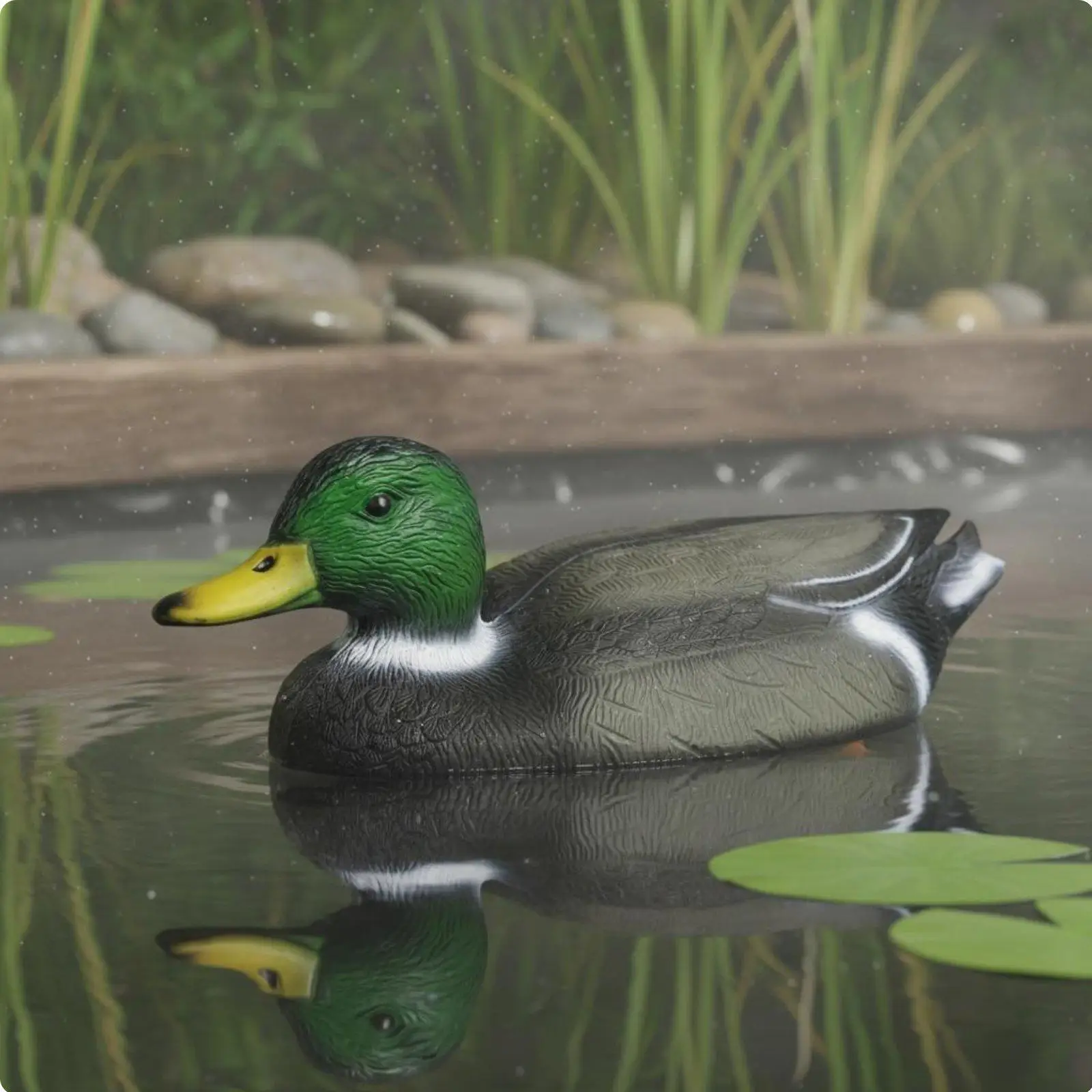 Floating Duck Decoy Realistic Mallard Lure Water Resistant for Hunting Gear and Backyard Display view 4