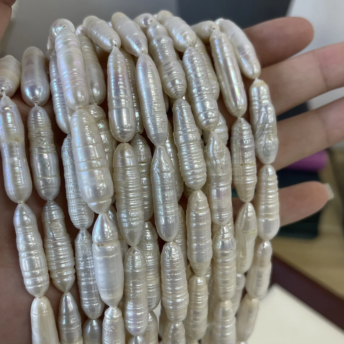 

Baroque Irregular Baguette Shape Natural Freshwater Pearl Loose Beads for Jewelry Making DIY Women Necklace Bracelet Accessories