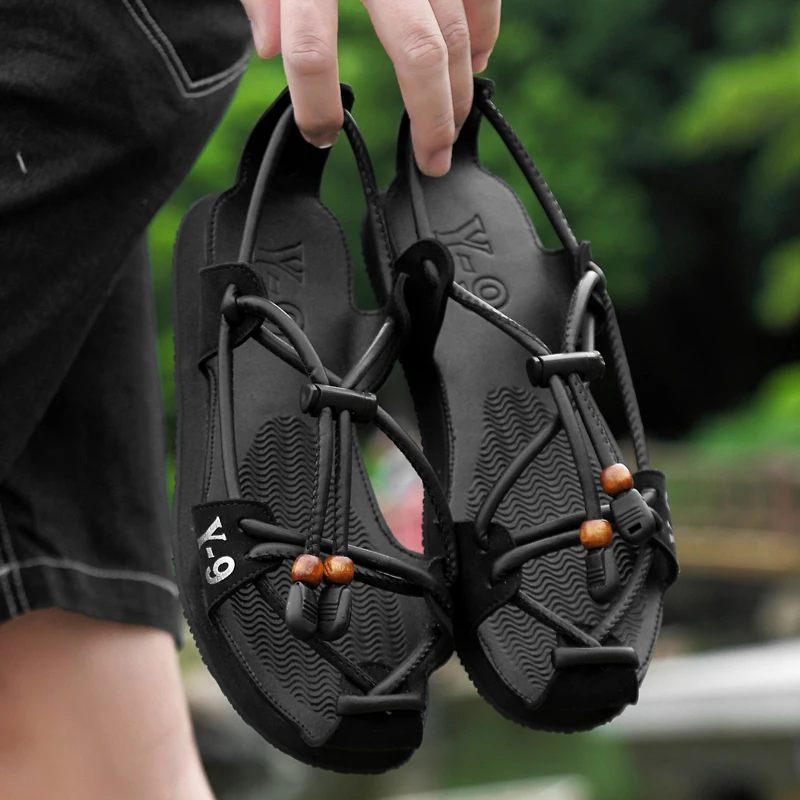 Summer Men Sandals New High Quality Leather Mens Casual Shoes Outdoor Men Leather Sandals for Men Beach Shoes Roman Men's Shoes