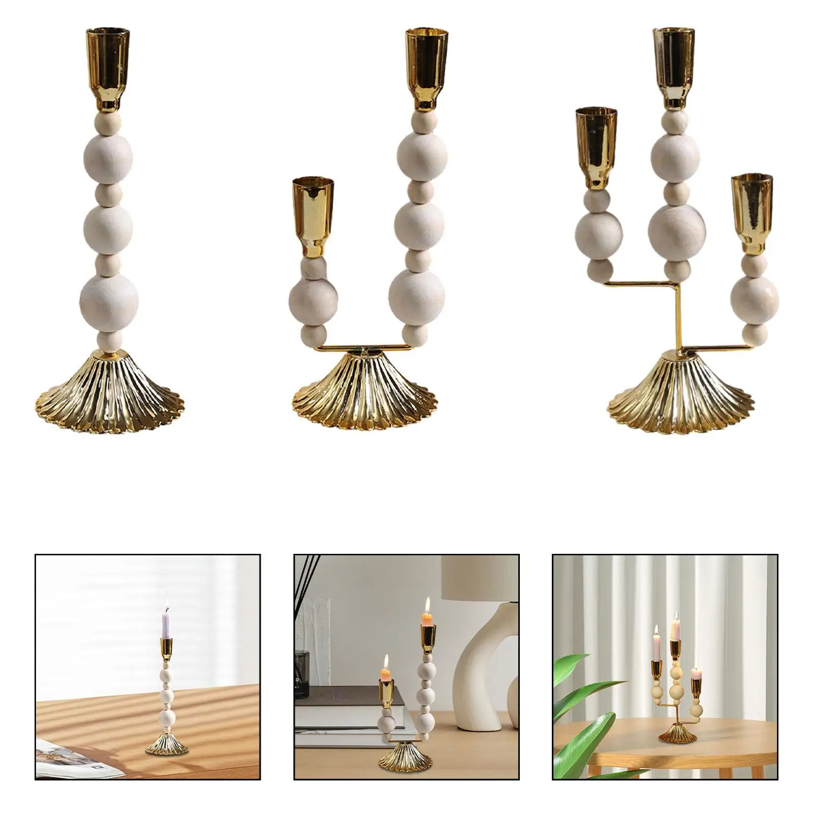 Tall Pillar Candle Holder Candlestick Holder Candleholder Decorative Candle Stand for Farmhouse Wedding Housewarming New Year