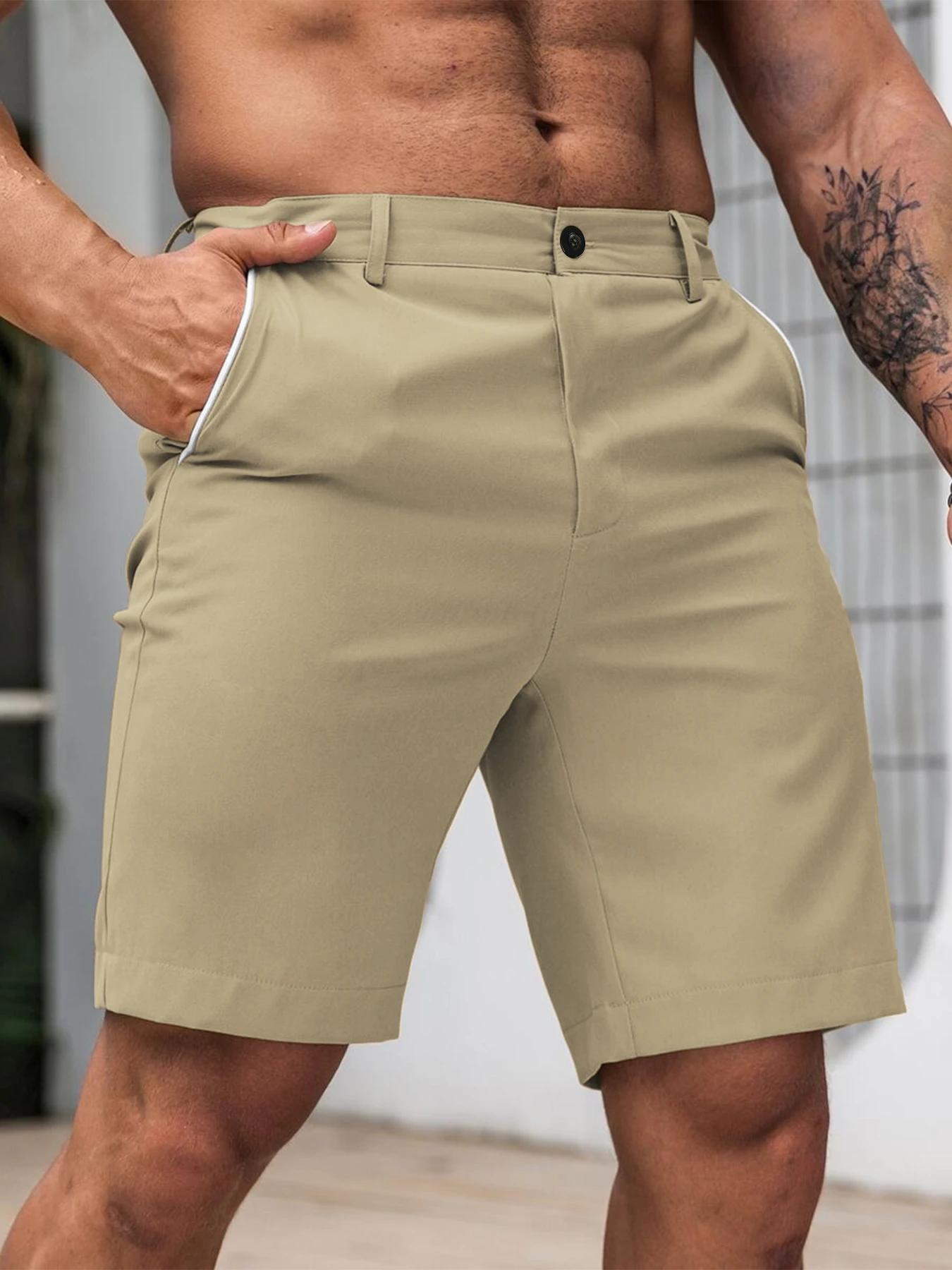 Men Fashion Slim Fit Chino Sho - Shorts Chino Slim recension och pris