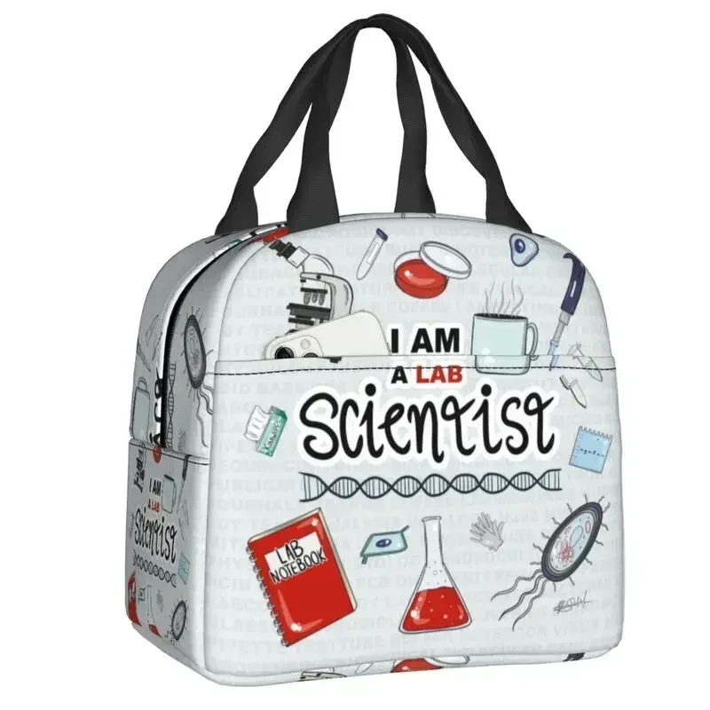 I Am A Scientist Insulated Lunch Bag for Women Leakproof Science Physics Chemistry Biology Cooler Thermal Lunch Box Picnic