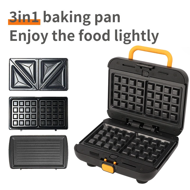 XEOLEO Household Sandwich Maker 3 in 1 Panini Machine Waffle Maker MINI Bread Baking Pan Non-Stick Toast Grill Oven Breakfast