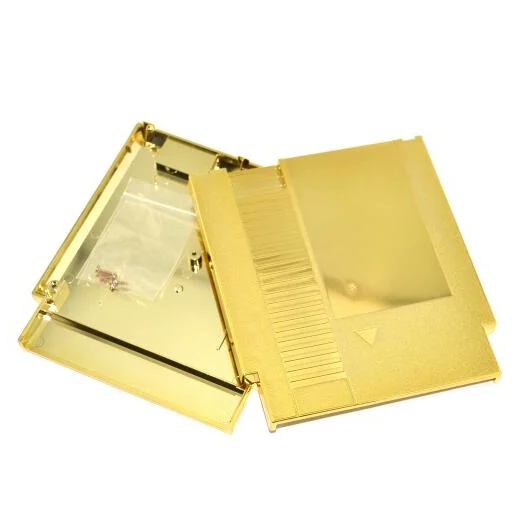 طلاء ذهبي - غلاف بلاستيكي بديل لخرطوشة الألعاب 72 دبابيس لوحدة التحكم NES