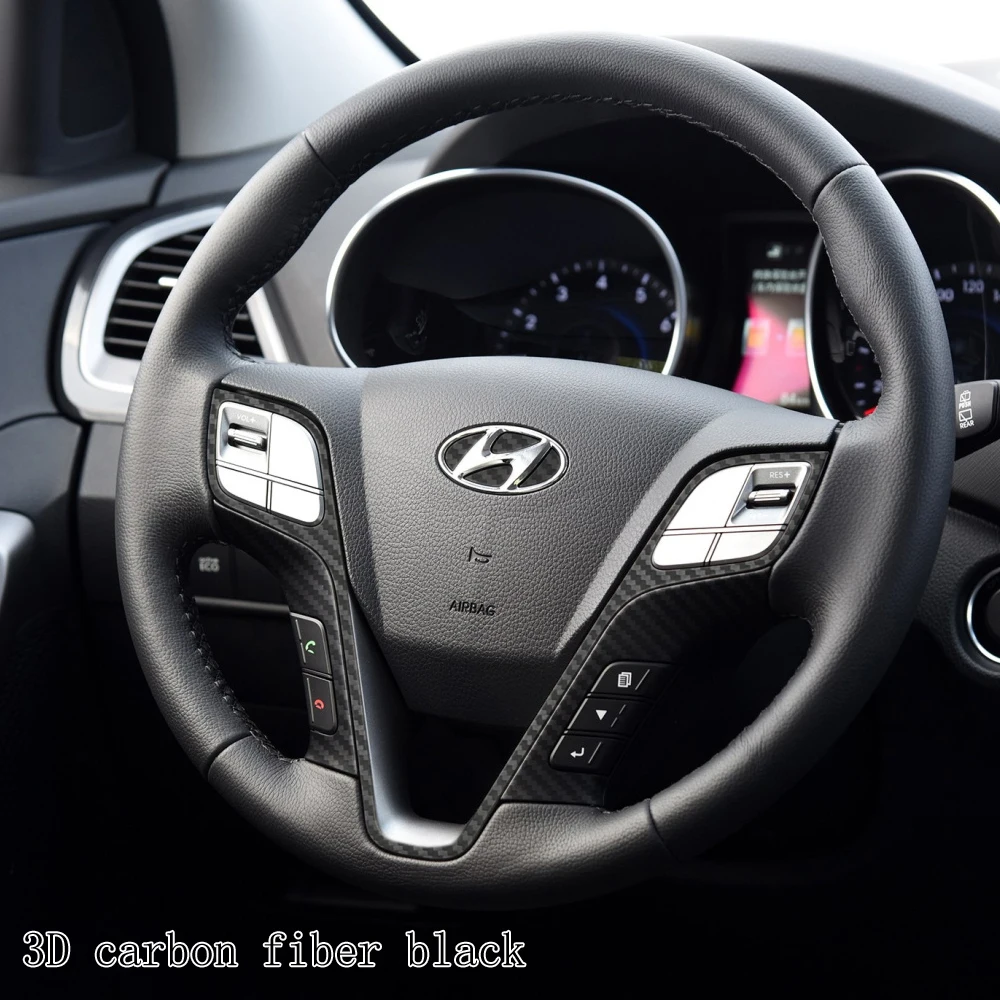 Carbon Fiber for Hyundai Santa Fe 2013-2018 Car Film Interior Stickers Center Console Gear Dashboard Air Door Handle Lift Panel