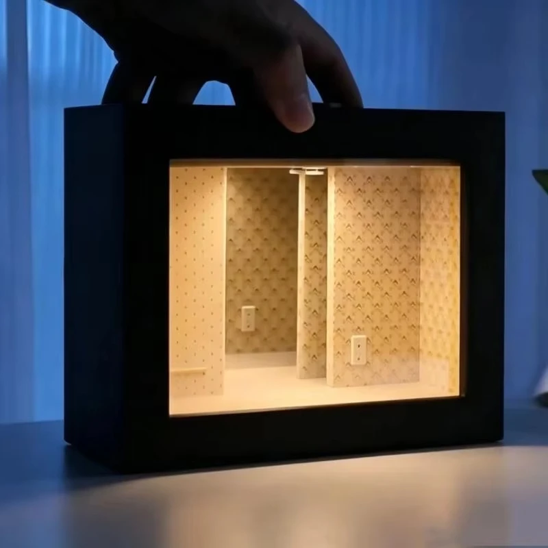 Office Desk Decor Frame Lighted 3D Abyss Mirror Home Decor Desktop Frame Ornament For Homeowners Renters Women Men Home