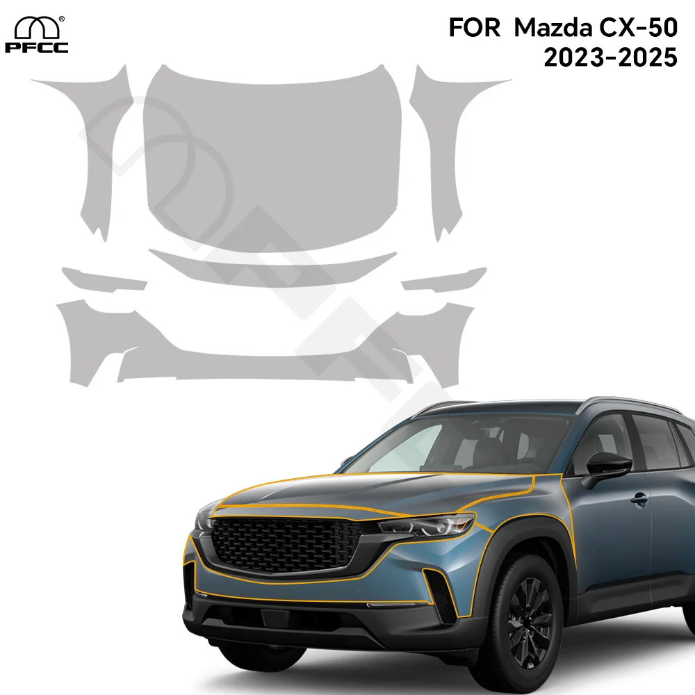 

Защитная пленка из ТПУ для Mazda CX-50 2023-2025: прозрачная, предварительно вырезанная, невидимая, устойчивая к царапинам, для кузова автомобиля
