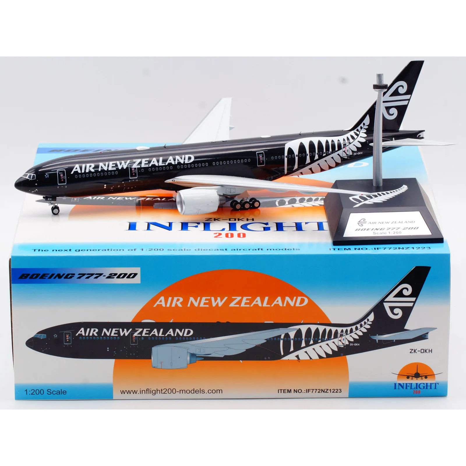 

IF772NZ1223 Alloy Collectible Plane Gift INFLIGHT 1:200 Air New Zealand Boeing B777-200 Diecast Aircraft Jet Model ZK-OKH