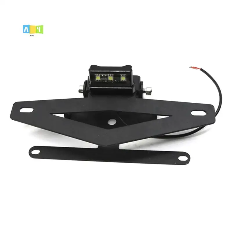 

A04E-Motorcycle Rear License Plate Holder License Plate Holder Metal With Led Light For Benelli 752S