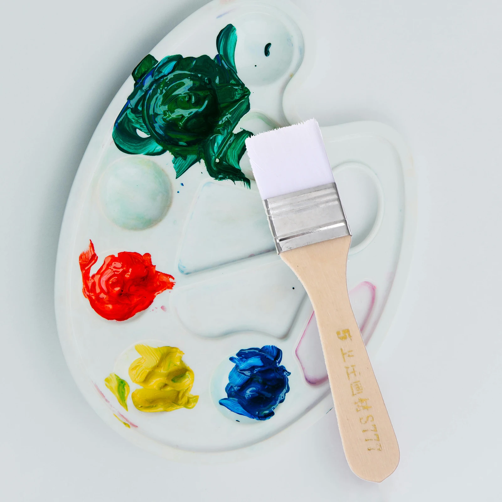 

12pcs Nylon Painting Brush Set Flat Tip For Oil Acrylic Watercolor Painting Art Paintbrushes Kit Drawing Tools