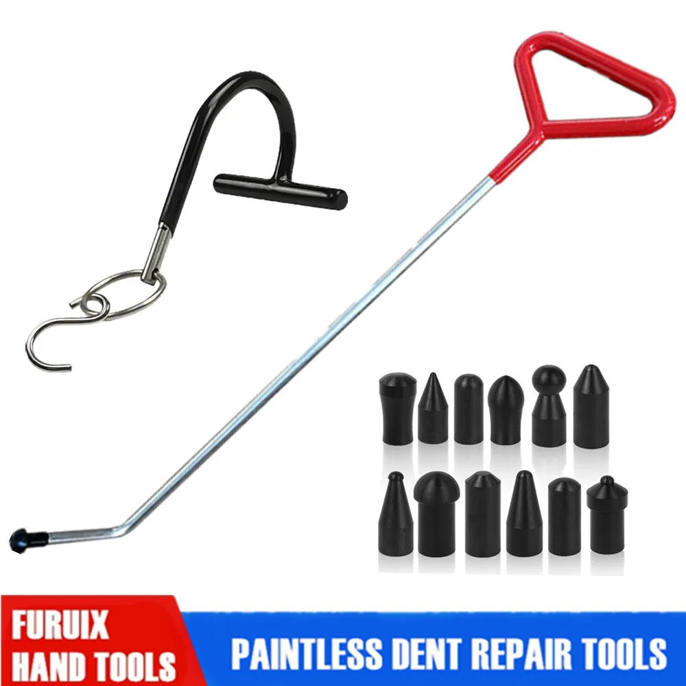 

Paintless Dent Removal Tools Kit Dent Repair Set Kit CAR Tools Rods Car Repair Rods Puller Push Hook