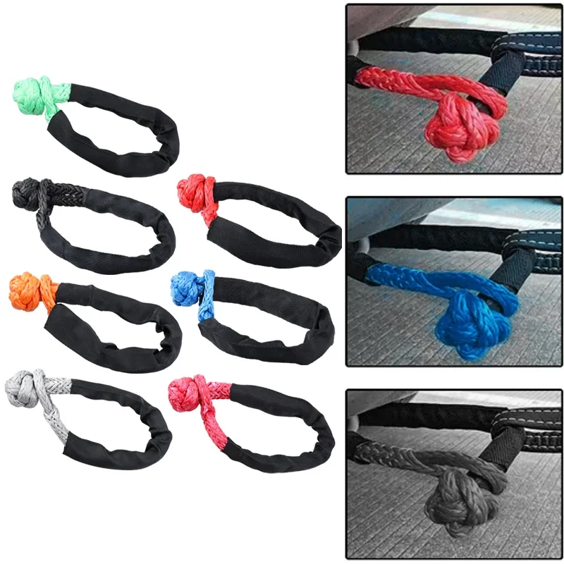 37400lbs Winch rope heavy soft synthetic shackle rope crushing is suitable for winch tow rope rescue reconstruction self-rescue