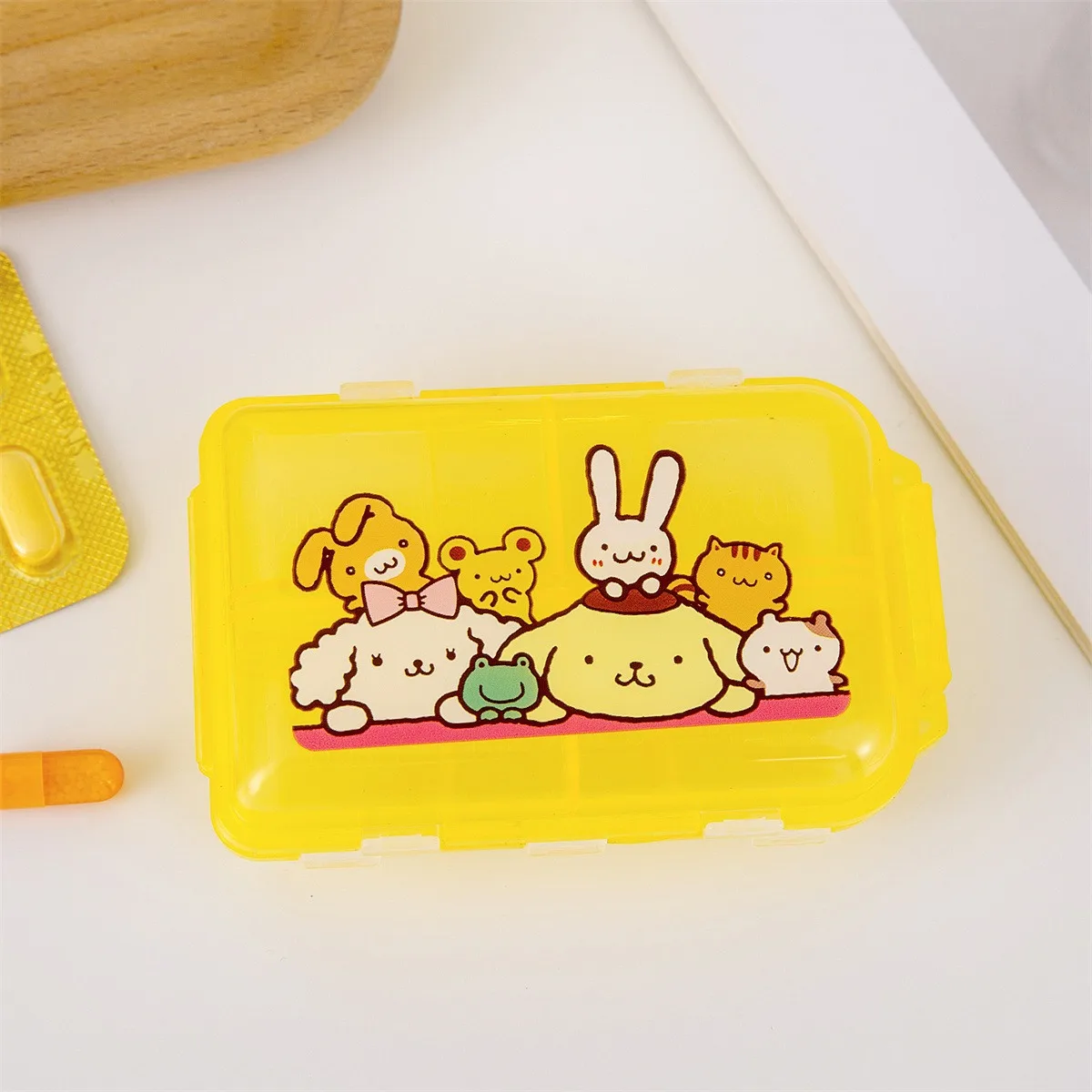 سانريو كارتون ماي ميلودي كورومي صندوق دواء صندوق تخزين حبوب منع الحمل أنيمي الأجهزة الطرفية صندوق مجوهرات صغير محمول ختم هدية للفتيات #6