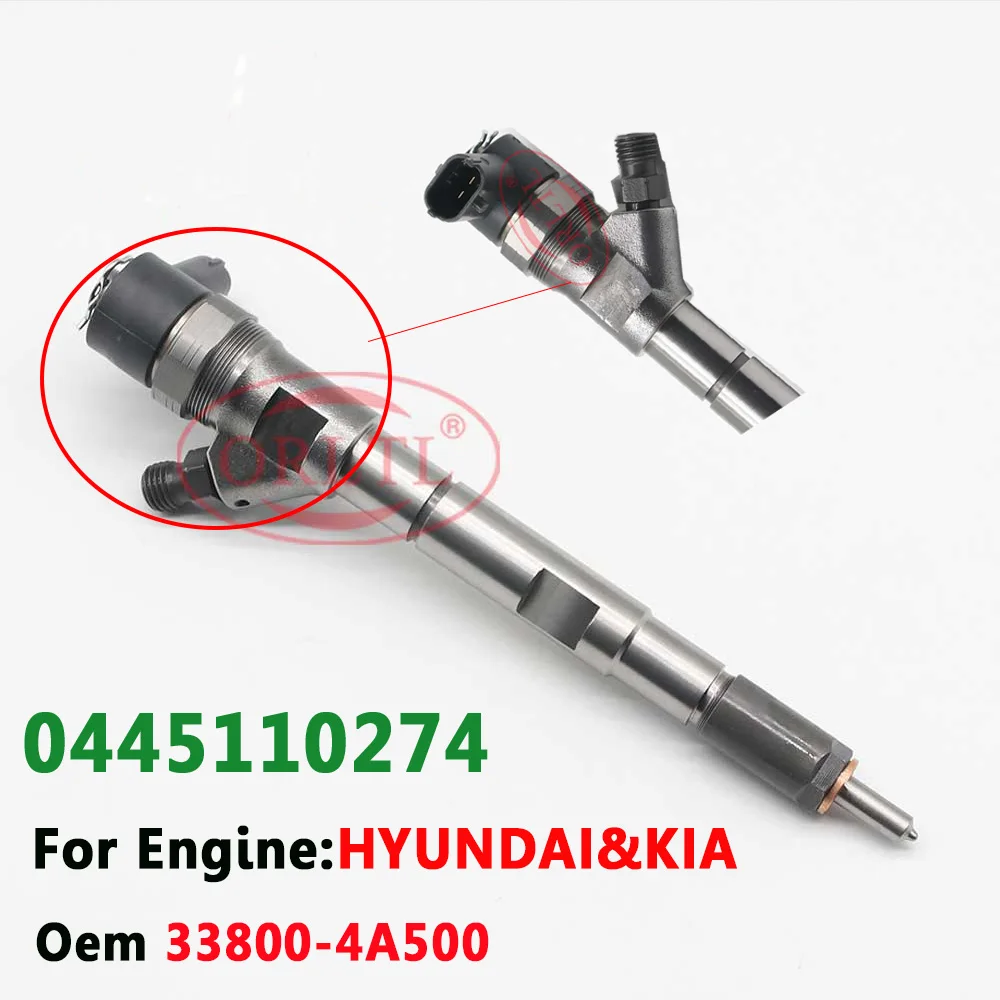 

0445110274 ORLTL 0445110275 Diesel 0 445 110 274 Common Rail Fuel Injector 33800-4A500 For HYUNDAI AUTO KIA CAR 0 445 110 275