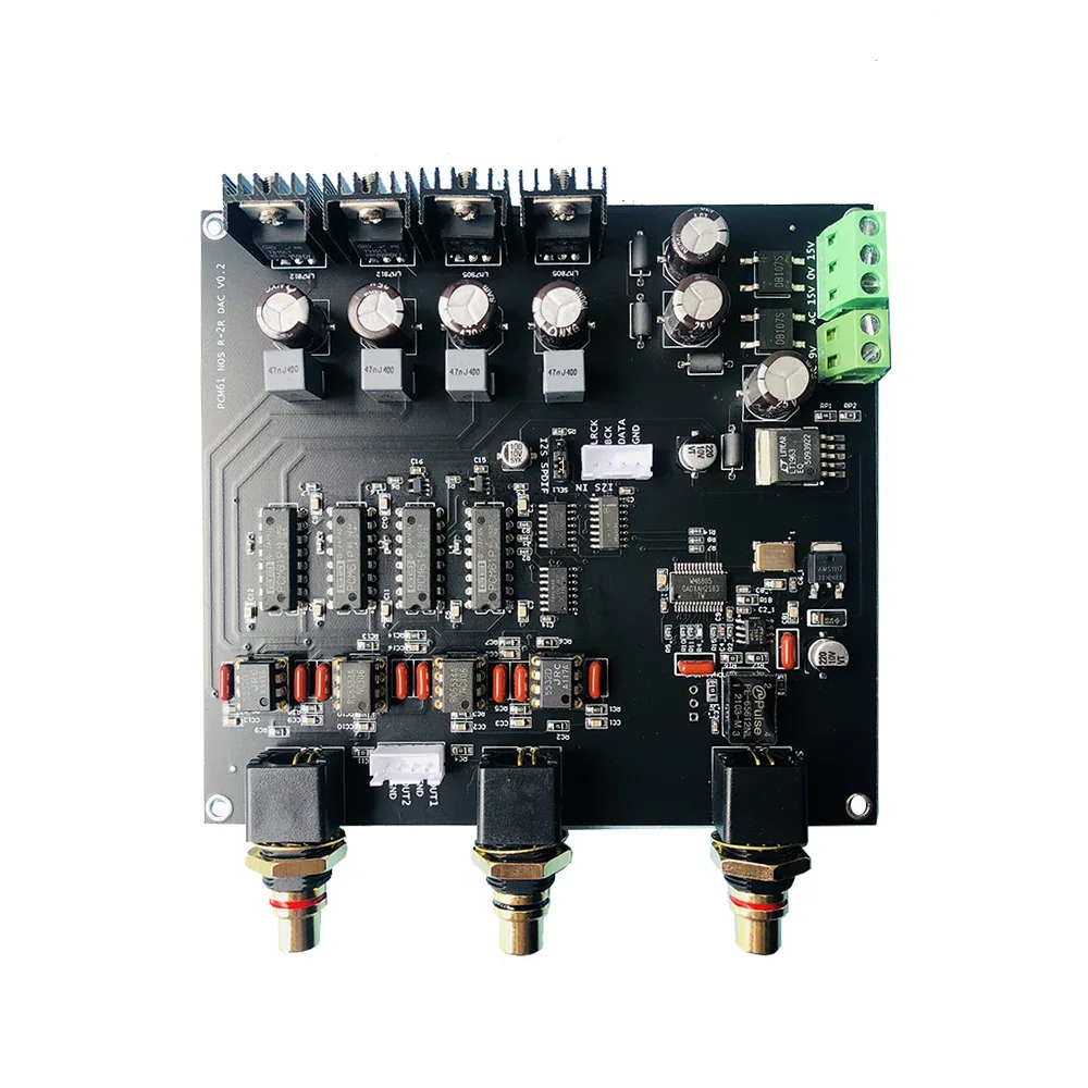 Nvarcher R2R DAC PCM61 Four Parallel Differential Design Black Glue Style Decoding Board