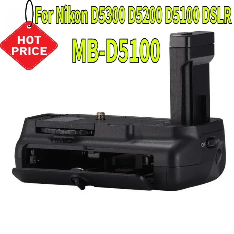 Supports Vertical Shooting MB-D5100 Battery Grip for Nikon D5100 D5300 D5200 DSLR Camera Working with Two EN-EL14 Battery