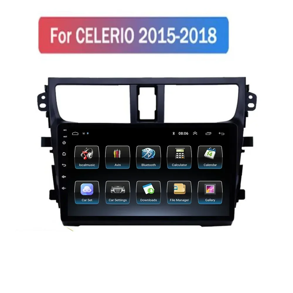 2 Din Android 13 Car Stereo Radio DVD GPS Multimedia Video Player 5G WiFi Camera DSP Carplay For Suzuki Celerio 2015-2035