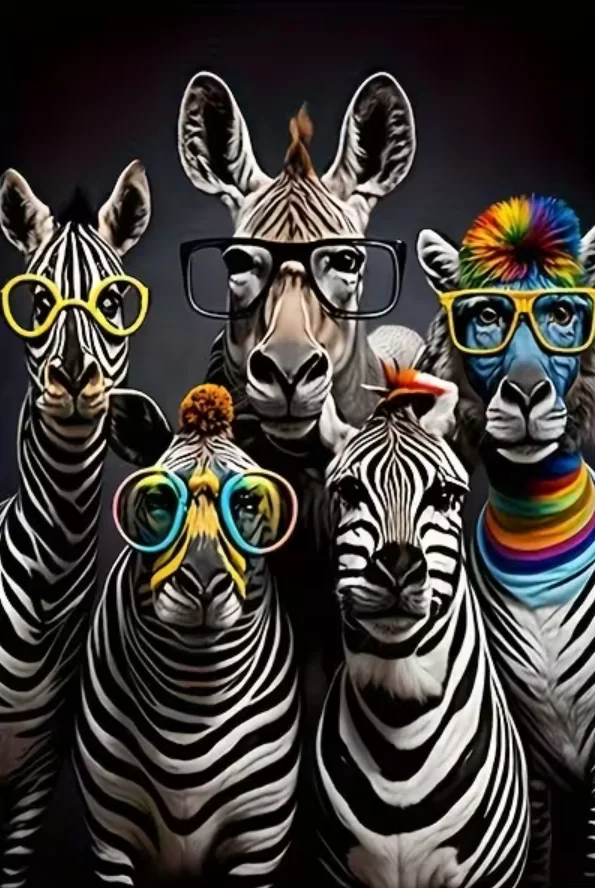 500/1000 pcs for Adults Jigsaw Puzzle Zebra Pattern Challenging Large-Scale Brain Teaser with Complex Patterns