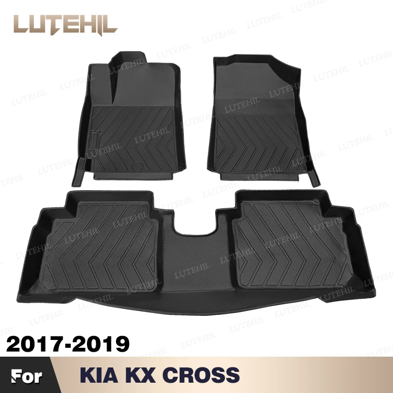 

Всепогодный напольный коврик из ТПЭ на заказ для KIA KX CROSS 2017-2019, коврик, водонепроницаемый автомобильный защитный коврик для интерьера, аксессуары
