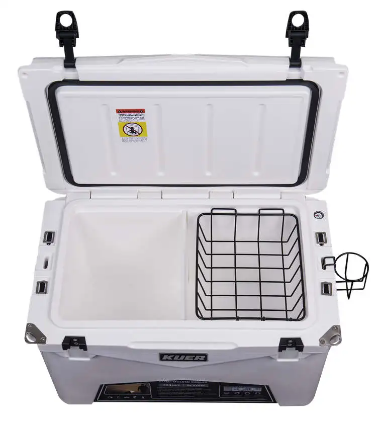 Roto‑Molded Hard Cooler Box Insulated Ice Chest For Outdoor Fishing Camping Food Storage